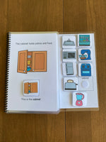 Kitchen Vocabulary Life Skills Adaptive Booklet w Task Cards (Special Ed and Autism Resource)