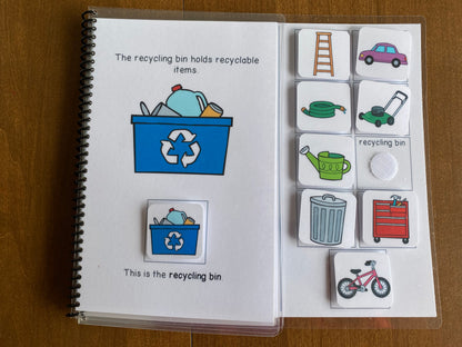 Garage Vocabulary Life Skills Adaptive Booklet w Task Cards (Special Ed and Autism Resource) - Fully Prepped
