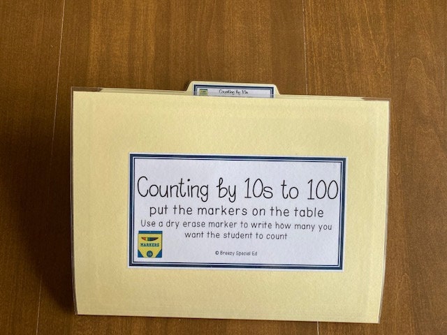 Counting File Folders for Special Education 9 pk - Fully Prepped