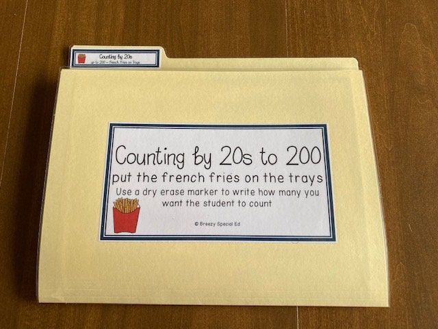 Counting File Folders for Special Education 9 pk - Fully Prepped