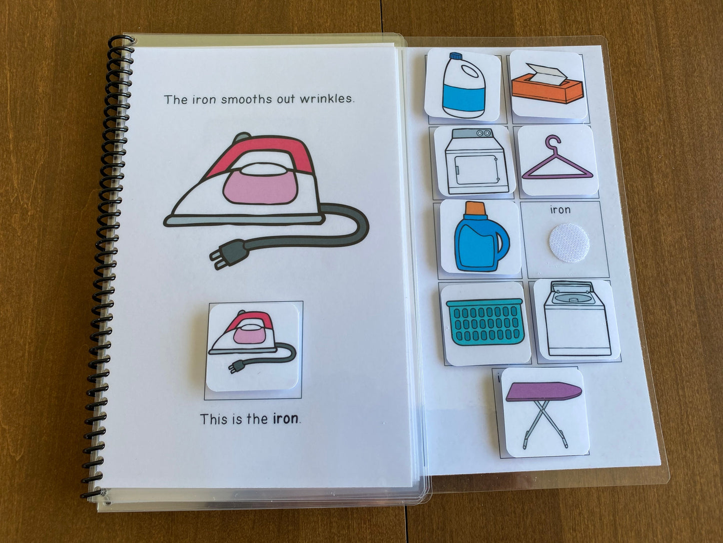 Laundry Vocabulary Life Skills Adaptive Booklet w Task Cards (Special Ed and Autism Resource) - Fully Prepped