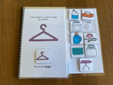 Laundry Vocabulary Life Skills Adaptive Booklet w Task Cards (Special Ed and Autism Resource)