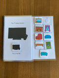 Living Room Vocabulary Life Skills Adaptive Booklet w Task Cards (Special Ed and Autism Resource)