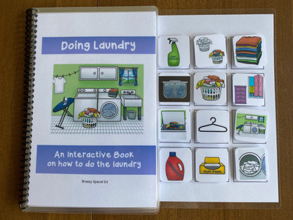 Laundry Task Analysis and Interactive Book for Special Ed with bonus worksheets! - Fully Prepped