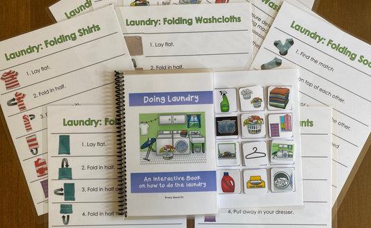 Laundry Task Analysis and Interactive Book for Special Ed with bonus worksheets! - Fully Prepped