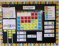 Color Coded Calendar Visuals for Special Education with bonus temperature chart and more - Fully Prepped