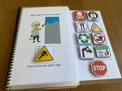 Community Signs Adapted Books for Life Skill Special Education (4 pk) - Fully Prepped