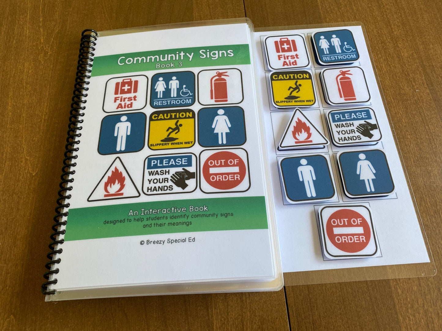 Community Signs Adapted Books for Life Skill Special Education (4 pk) - Fully Prepped