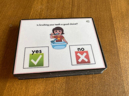 Is it a Good Choice? Behavior Task Cards for autism and special education - Fully Prepped