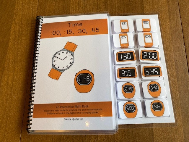 Telling Time adapted books for special education -Fully Prepped