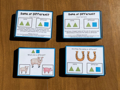 Same or Different Visual Task Cards (Special Ed)