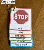 Visual Rules Keychain/Lanyard for Special Education/ personalized option