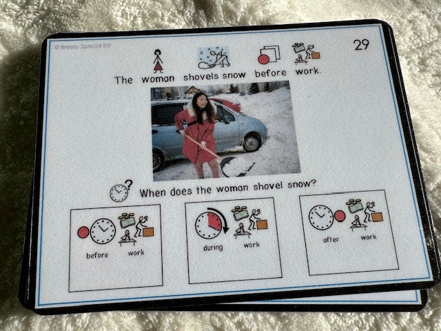 WH Questions Winter task cards for autism and special education Fully Prepped