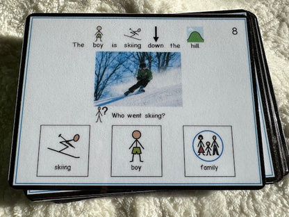 Winter/Christmas Wh task card questions "Bundle" for autism and special education - Fully Prepped