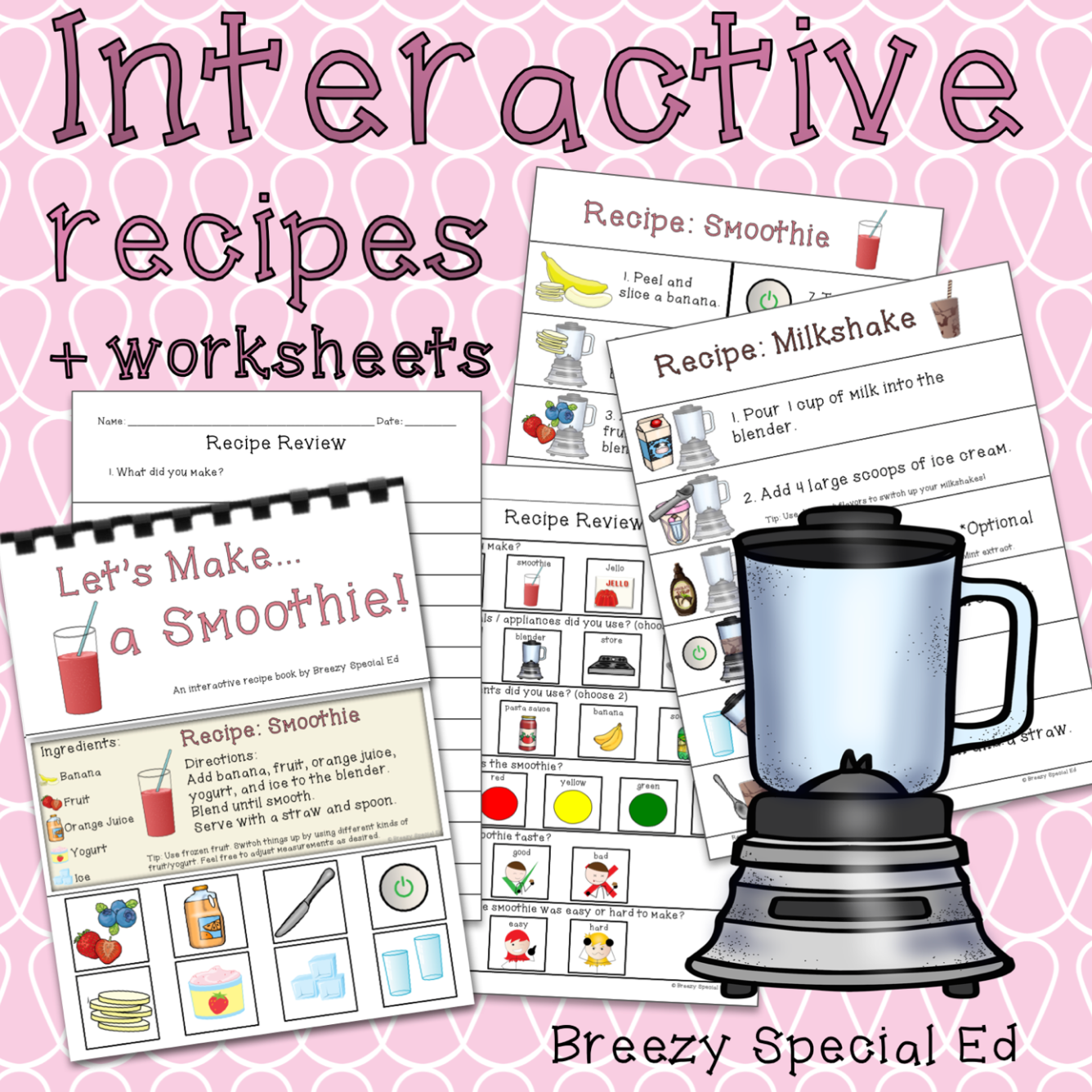 Visual Recipes for Milkshakes and Smoothies: Cooking Lessons
