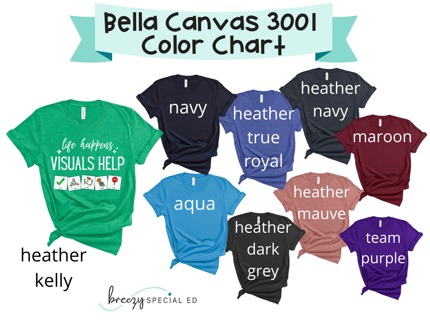 Life Happens Visuals Help | Symbols | Special Education Teacher Tee Shirt