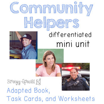 Community Helpers Adapted Book & Activities BUNDLE for Special Education