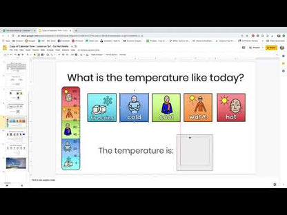 Digital Morning Meeting Calendar Time Interactive Activity for Special Ed