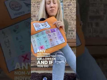 Trick or Treat Bag with Communication Board | AAC | Speech | Autism | Special Education | Halloween Tote Bag
