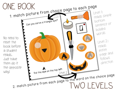 Pumpkin Jack-O-Lantern Adapted Book, Task Cards, and MORE Halloween Activities