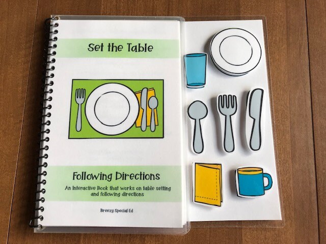 Food Adapted Books Following Directions (Left / Right and More) for Special Ed - Fully Prepped