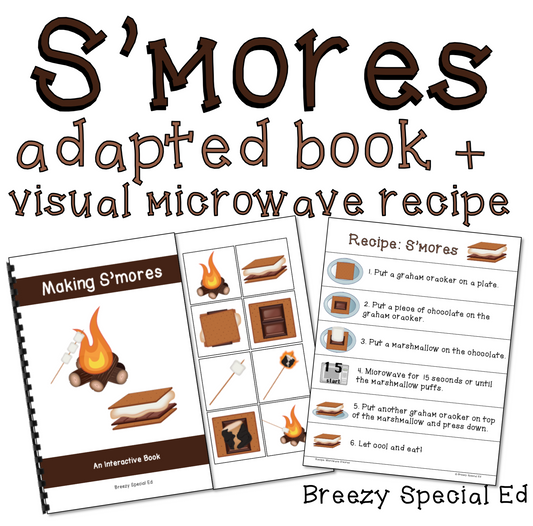 S'mores Visual Recipe and Adapted Book for Special Education