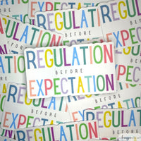 Regulation Before Expectation | Teacher Sticker | Special Education