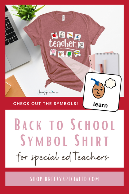 Teacher | Back to School Symbols | Special Education Teacher Tee