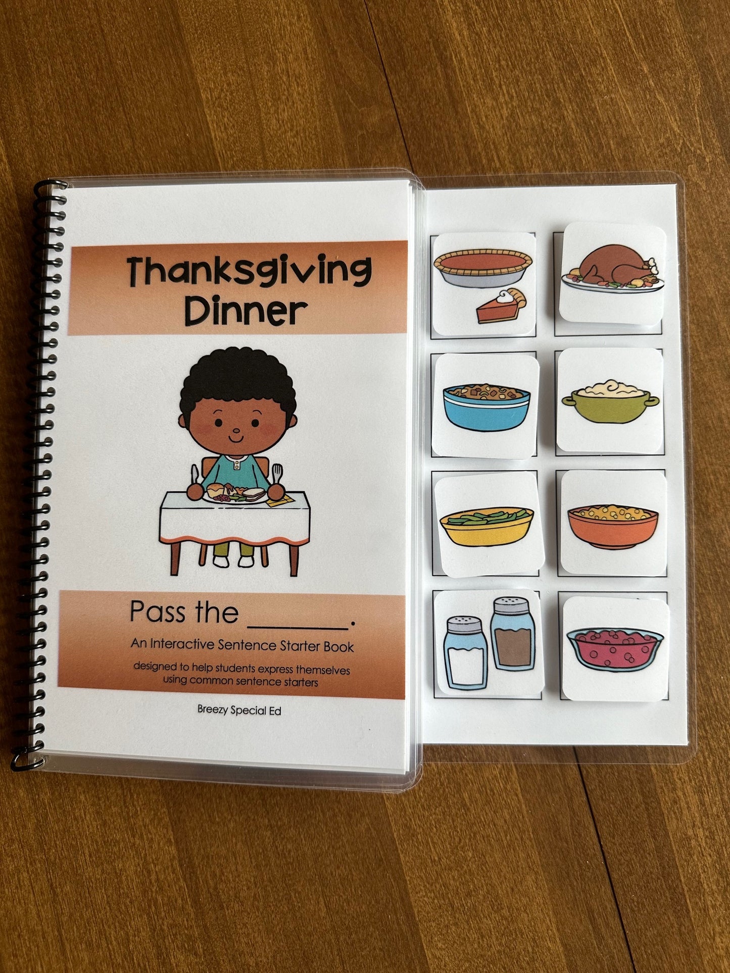 Thanksgiving Interactive Fully Prepped Adapted Books for Special Education