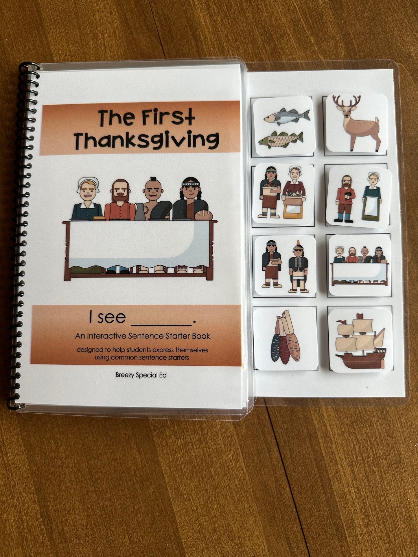 Thanksgiving Interactive Fully Prepped Adapted Books for Special Education