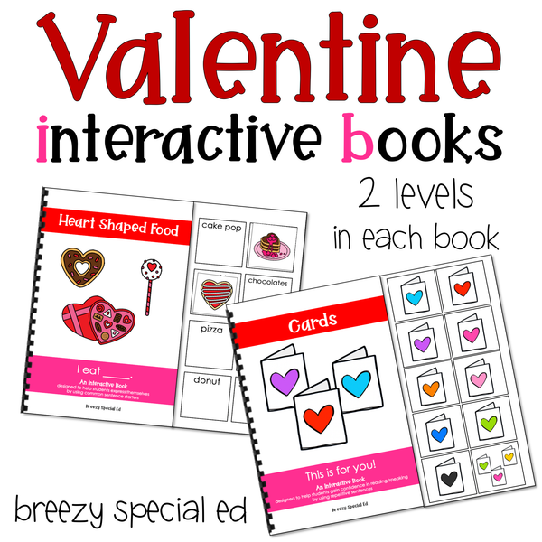 Valentine's Day Adapted Books set 2 for Special Education