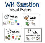 WH Questions Visual Task Cards with Symbols (Autism and Special Education)