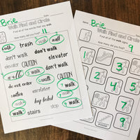 two community sign worksheets for special education life skills
