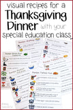 Thanksgiving Visual Recipes for Special Education