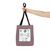 DUSTY PURPLE Be Kind Symbol Quote Tote Bag by Breezy Special Ed