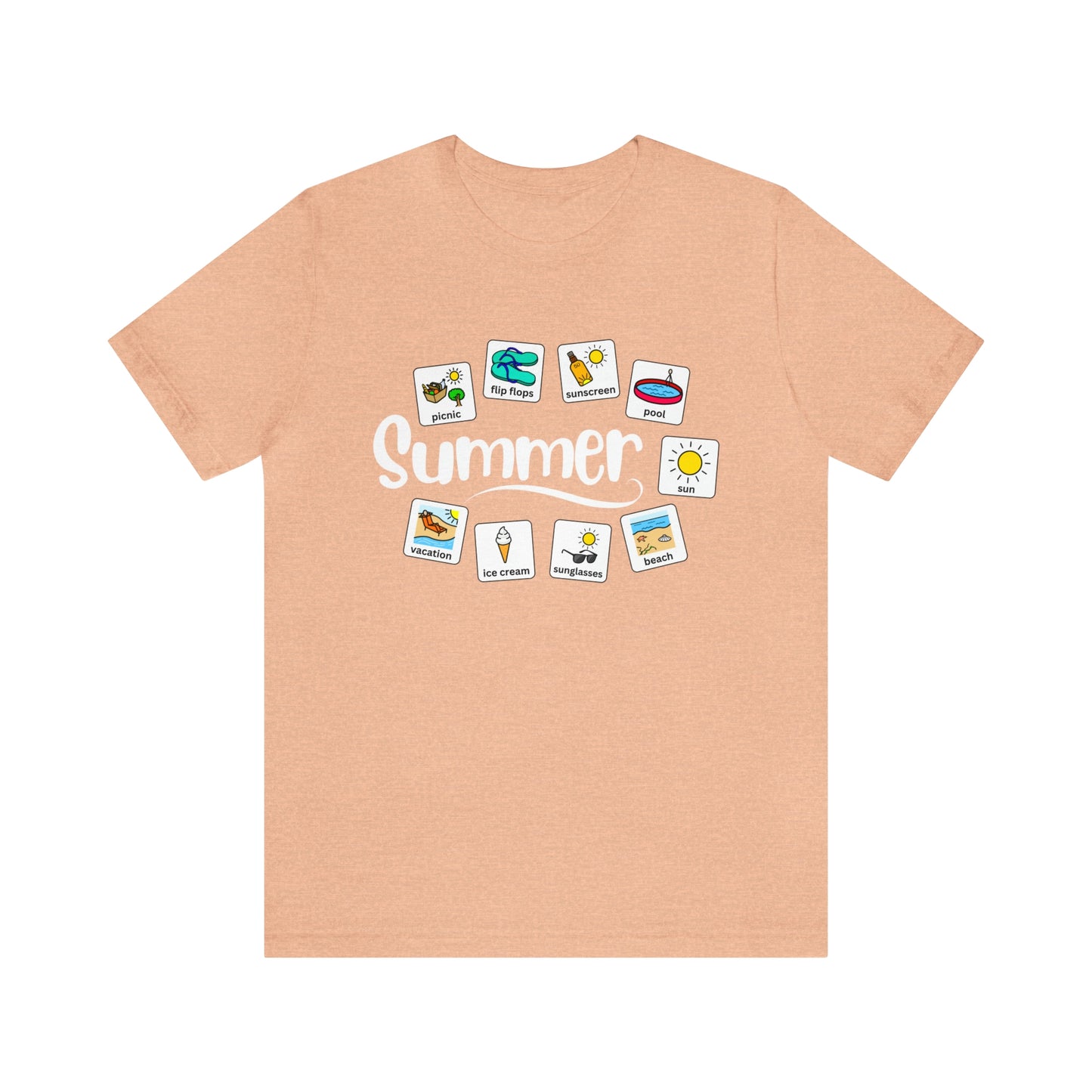 Summer Special Education Teacher Tee with Widgit Symbol Support