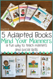Mind Your Manners Interactive (Adapted) Books for Special Ed