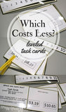 Which is Smaller / Costs Less? Math Task Cards for Special Ed