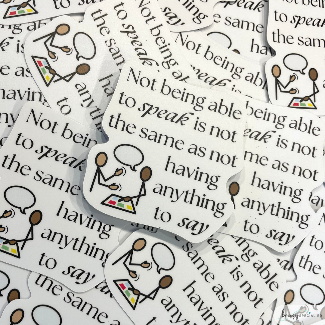 Nonverbal Communication Sticker | AAC | Special Education Teacher Sticker | SLP