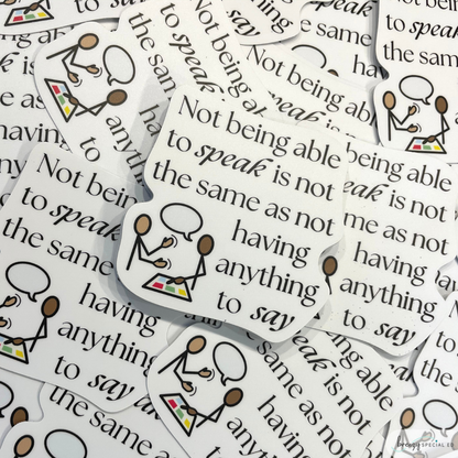 Nonverbal Communication Sticker | AAC | Special Education Teacher Sticker | SLP