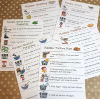 Thanksgiving Visual Recipes for Special Education