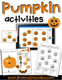 Pumpkin Jack-O-Lantern Adapted Book, Task Cards, and MORE Halloween Activities