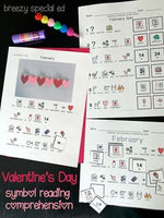 Valentine's Day - Symbol Supported Picture Reading Comprehension for Special Ed