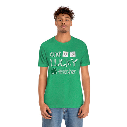 Lucky Teacher with Symbol Support | St Patrick's Day | Special Education Teacher Tee