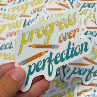 Progress over Perfection Sticker | Teacher Sticker | Special Education