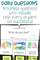 Visual Daily Questions (Question of the Day) *real pictures* for special education