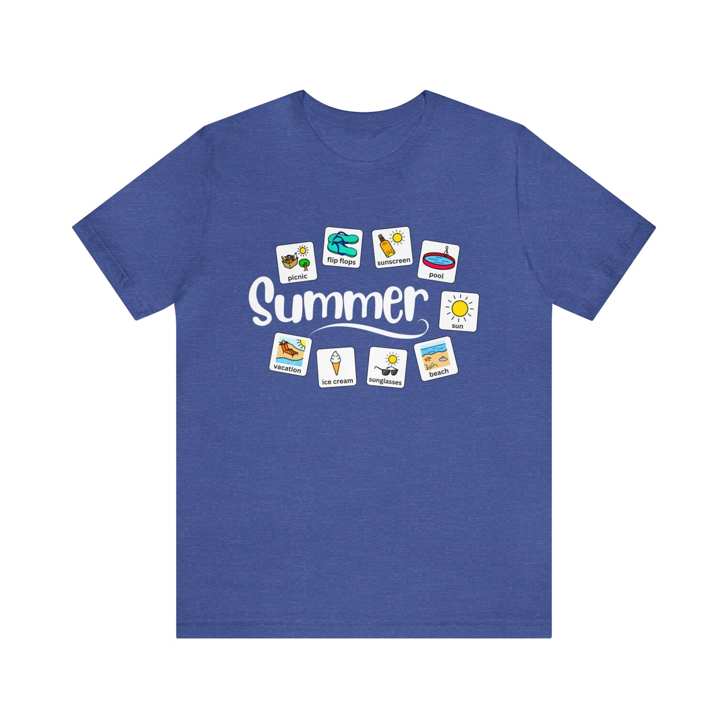 Summer Special Education Teacher Tee with Widgit Symbol Support