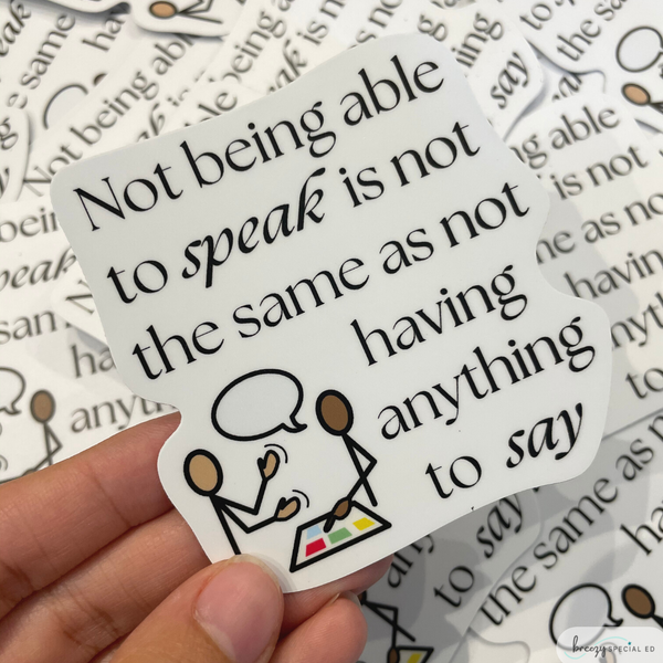 Nonverbal Communication Sticker | AAC | Special Education Teacher Sticker | SLP