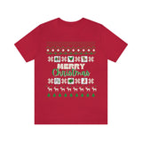 Ugly Christmas Sweater T-Shirt with Symbol Icons for Special Education Teachers and SLPs