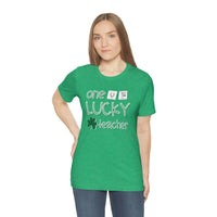 Lucky Teacher with Symbol Support | St Patrick's Day | Special Education Teacher Tee